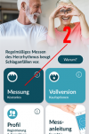 Die Heartbeats App öffnet und ist für die Messung bereit. Tippen Sie auf den Button "Messung" (2)... Heartbeats-App - Messung starten